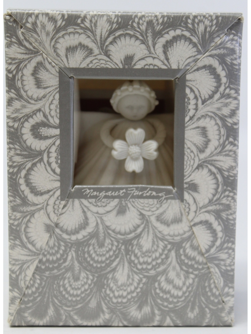 Vintage Margaret Furlong Porcelain From My Garden Angel Flower Seashell Ornament